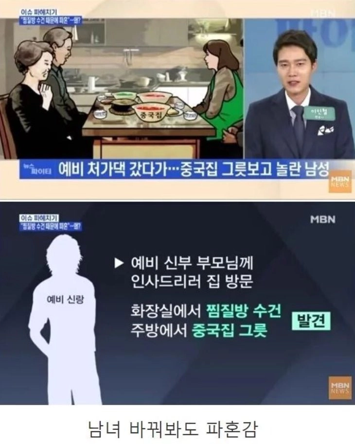 찜질방 수건과 짱개 그릇 때문에 파혼한 꼴통남녀