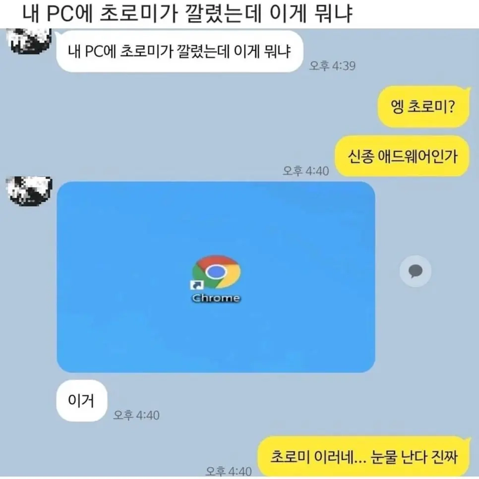 신종 애드웨어 초로미