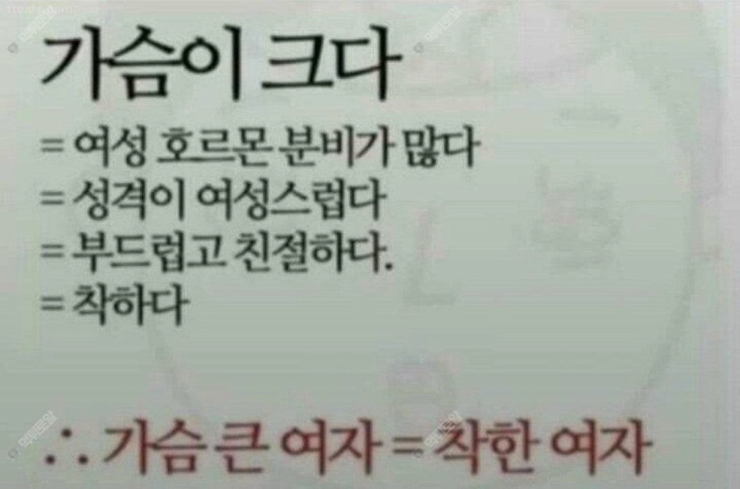 가슴 큰 여자를 좋아하는 이유